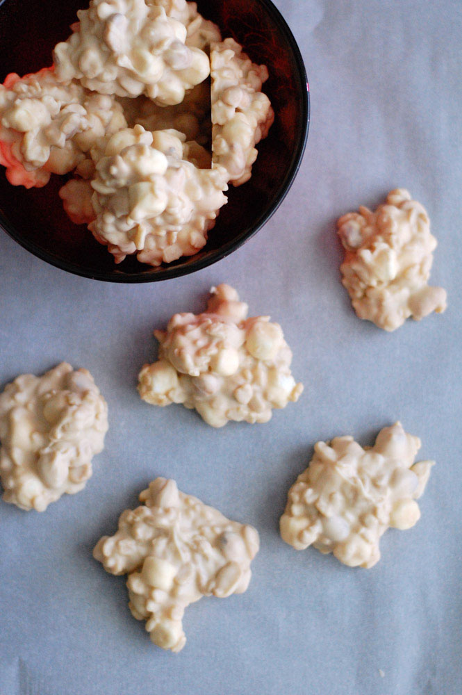 No Bake Peanut, Marshmallow, White Chocolate Clusters Food Lovin Family