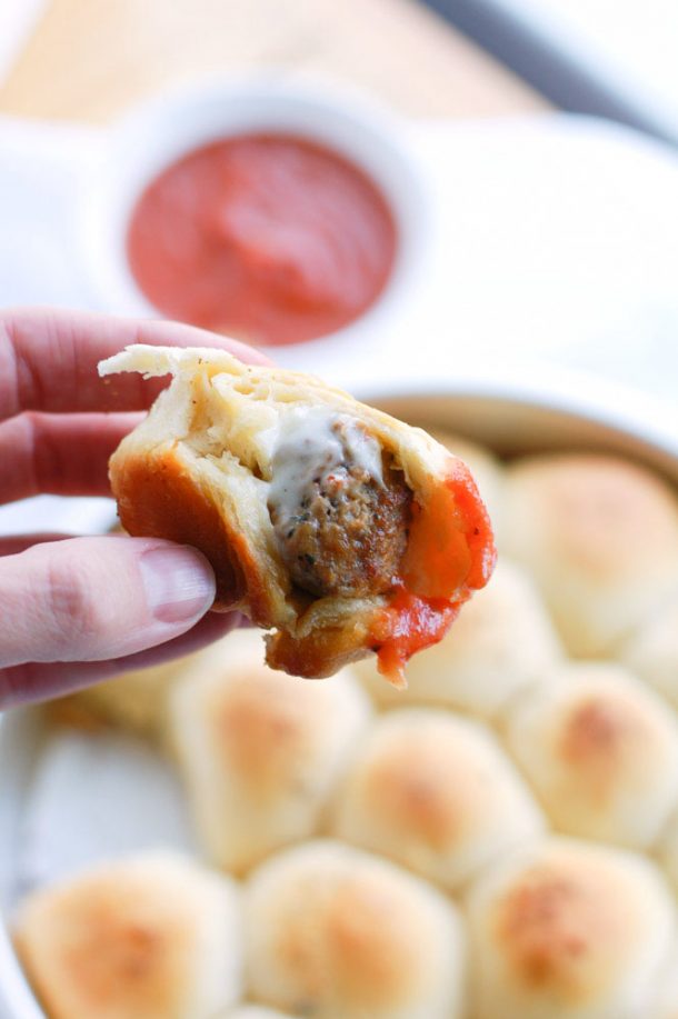 Cheesy Meatball Bombs - Food Lovin Family