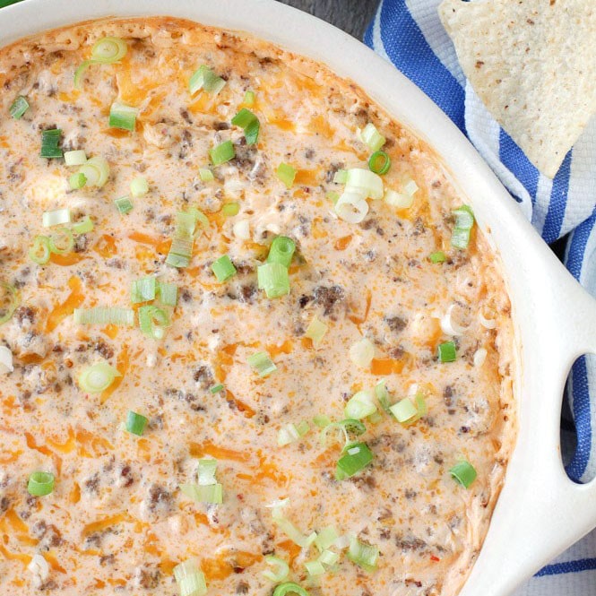 Food Lovin Family Easy Family Friendly Recipes   BeerSausageCheeseDip Square 