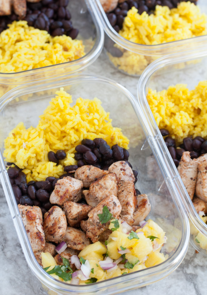 Chicken and Rice Meal Prep Bowls