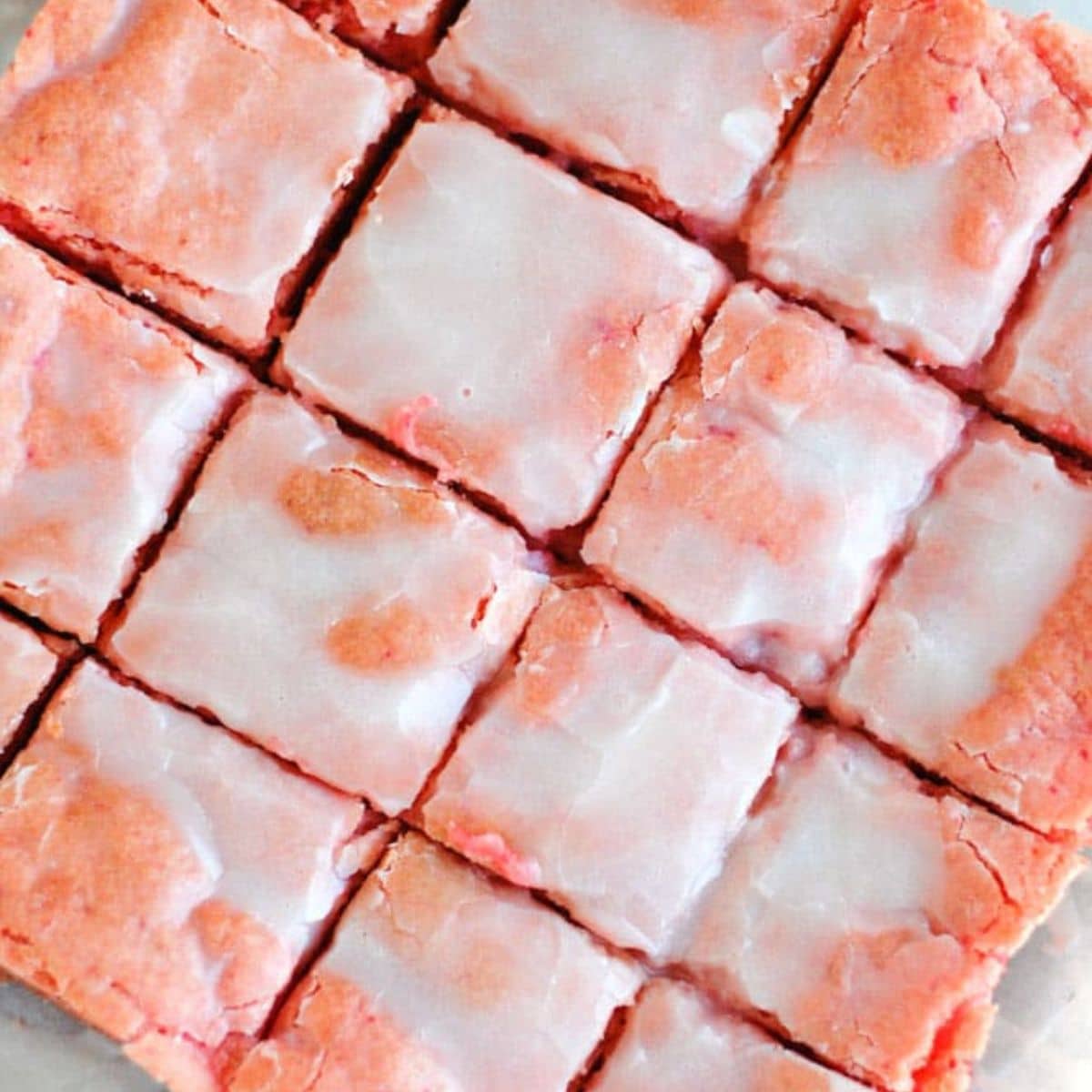 Sliced strawberry bars. 