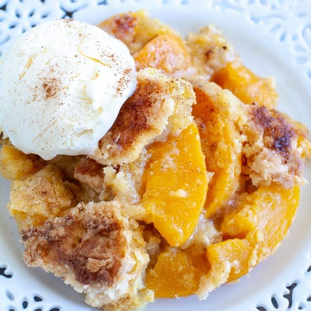 Peach Cobbler With Cake Mix - Food Lovin Family