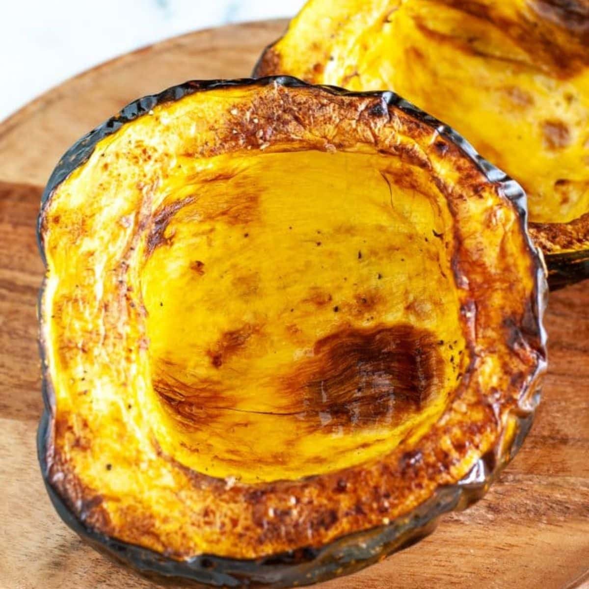 Roasted acorn squash. 