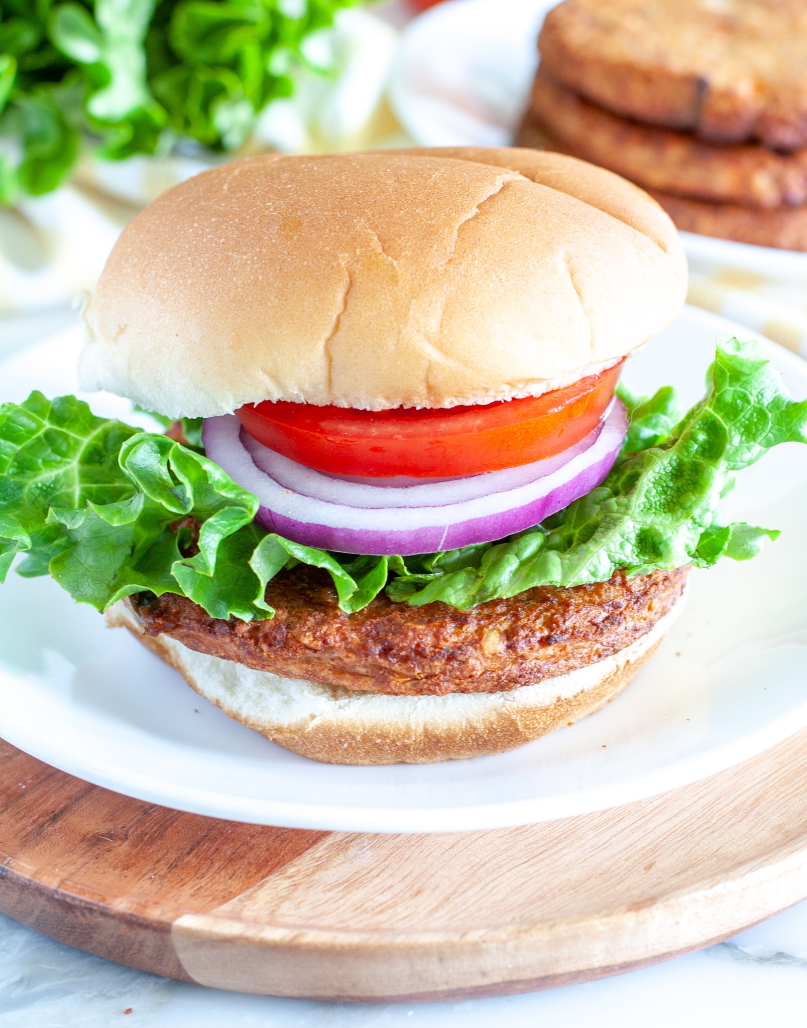 Air Fryer Frozen Veggie Burger - Food Lovin Family