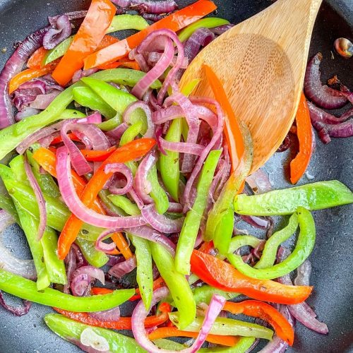 No Chop Chipotle Copycat Fajita Veggies - Blue Ridge Blonde