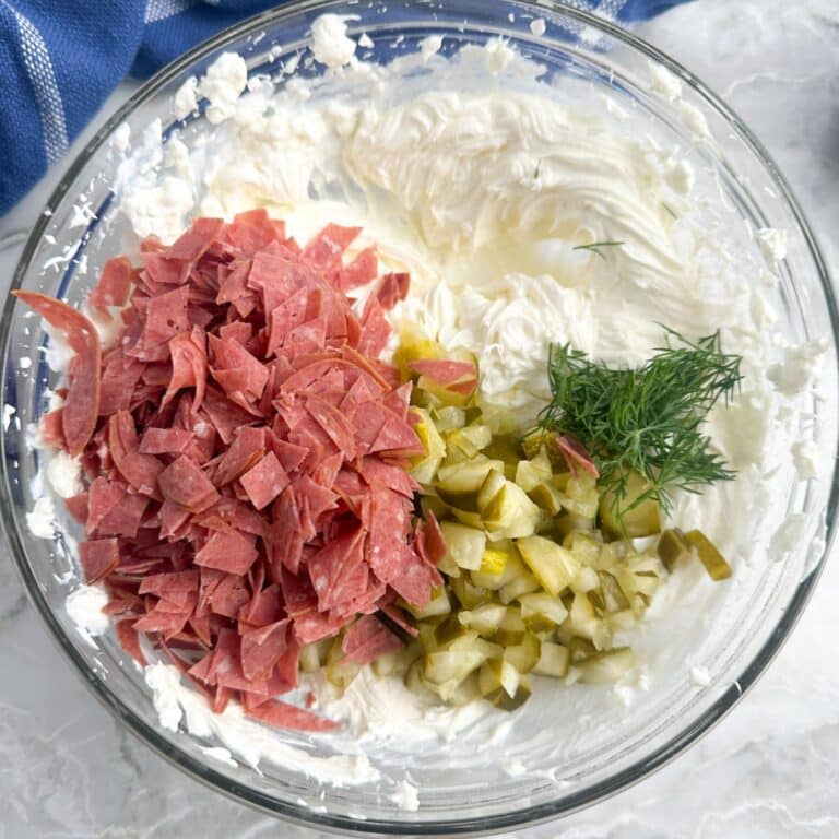 Dill Pickle Dip With Dried Beef - Food Lovin Family