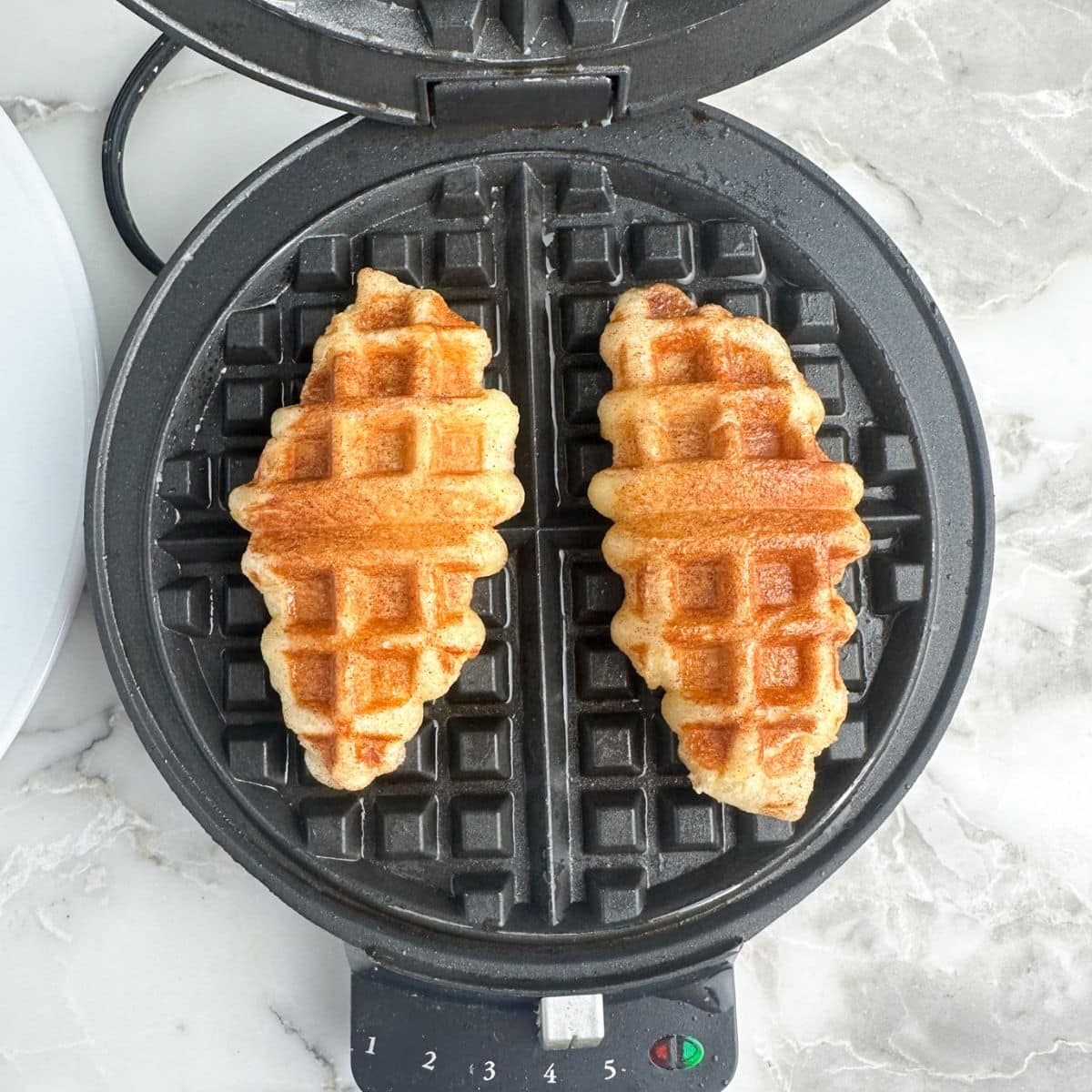 Croffles on a waffle iron.